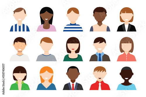 Diversity in Avatars: A collection of diverse avatars representing different individuals from different backgrounds and ethnicities, highlighting the concept of variety and human representation.