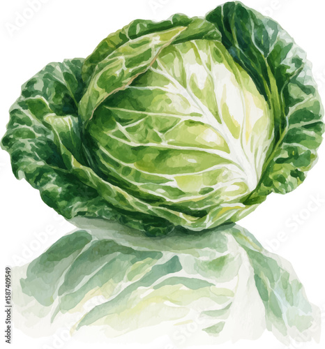 cabbage isolated on white background
