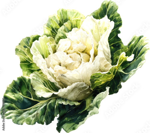 cabbage isolated on white