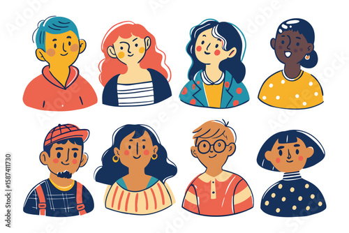Portraits of Vibrant Diversity: A collection of artistic portraits showcases a spectrum of individuals, celebrating diversity in style, culture, and expression.