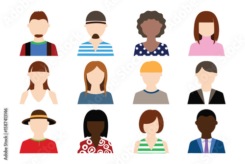 Diversity in Portraits: A compilation of various person in a spectrum of race and appearance. This image is suitable for showcasing inclusivity and the unique essence of the human form. 