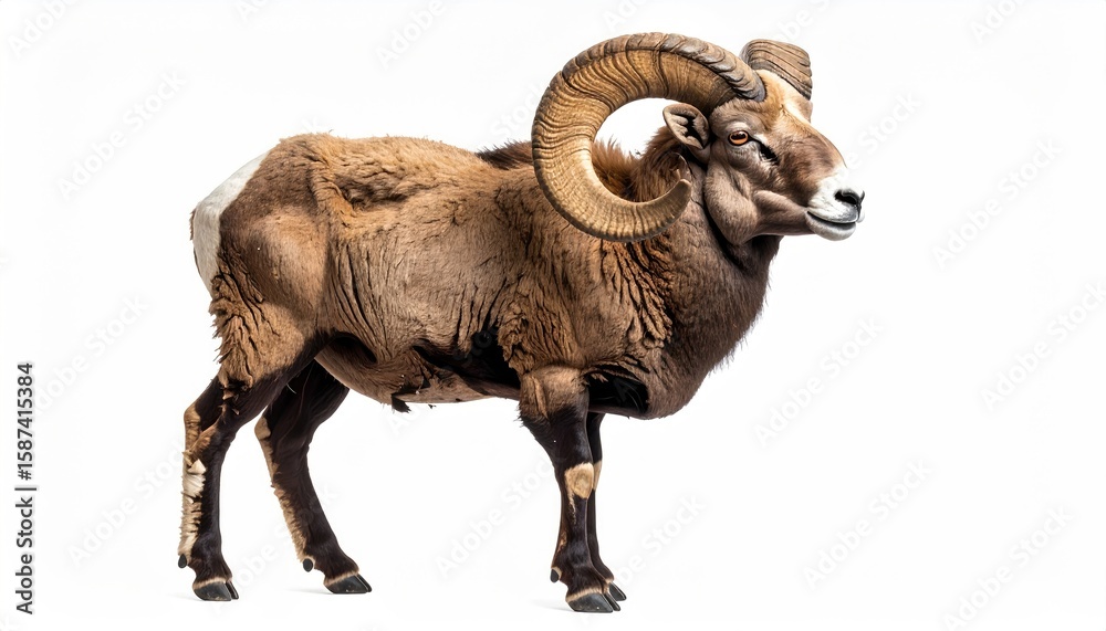Fototapeta premium Wild ram profile view