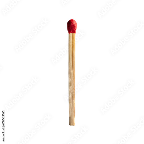 Single matchstick isolated on a black background