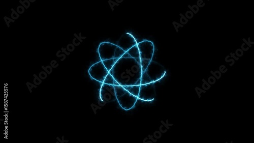 Wallpaper Mural Neon Atom glyph icon animation. Torontodigital.ca