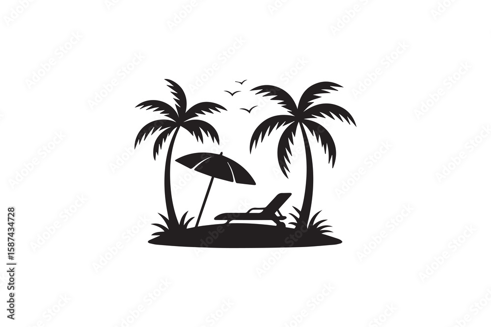 Obraz premium summer vacation illustration vector