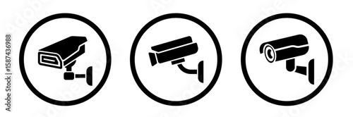 Camera icon. Cctv icons. Security camera vector set. Video camera icon.