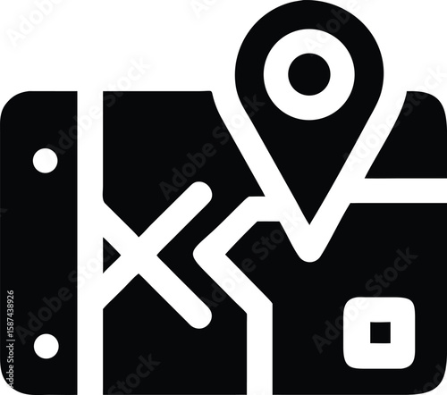 Location pin navigation map icon