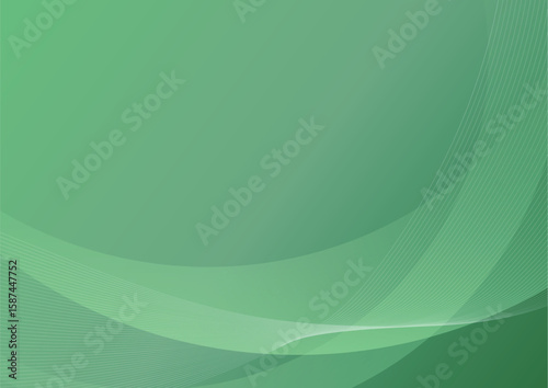 シンプルウェーブ背景　緑