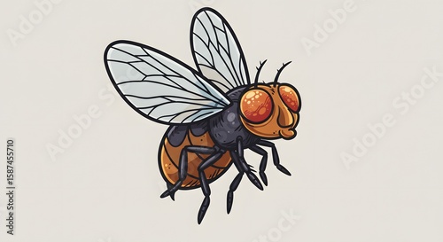 Cartoon Fly Illustration - Vector Graphic of Insect