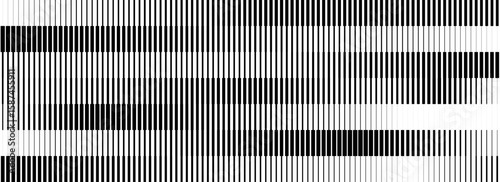 Striped halftone gradient texture. Fading line gradation background. Repeating strip pattern backdrop. Black and white parallel lines wallpaper. Doppler effect overlay concept. Vector halfton patern