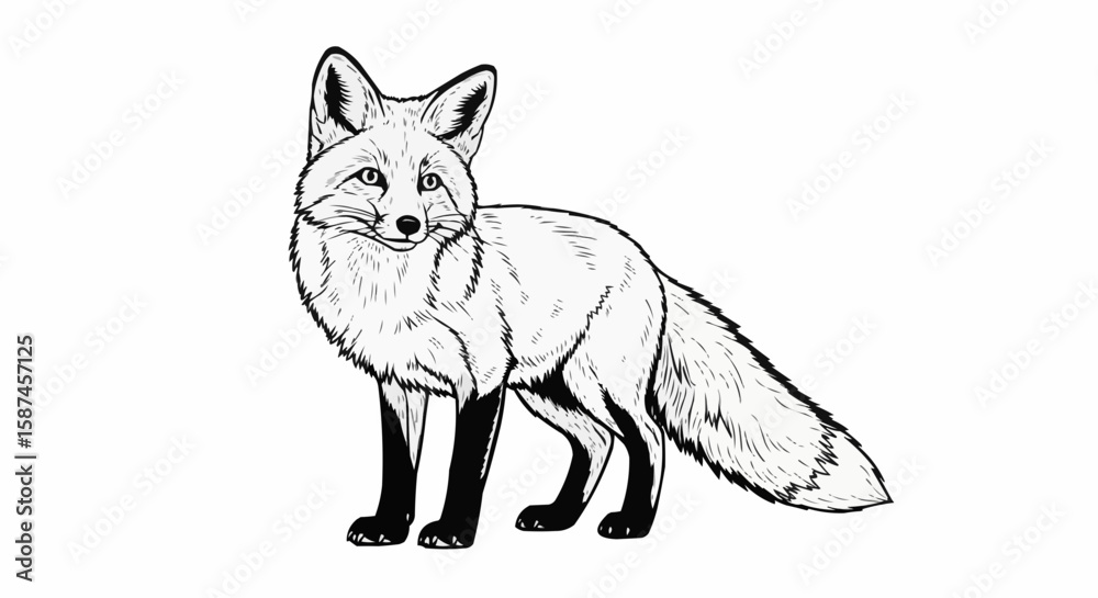 Obraz premium Fox isolated on white