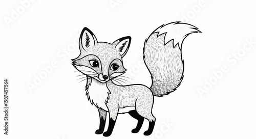 Vector illustration of a fox