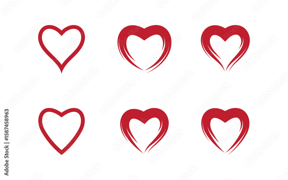 Love icon illustration design template v.1 Love icon illustration design template v.1