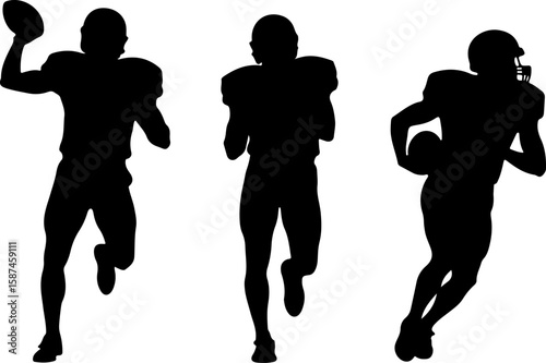 American football, players, NFL, sports art,   vector bundle
