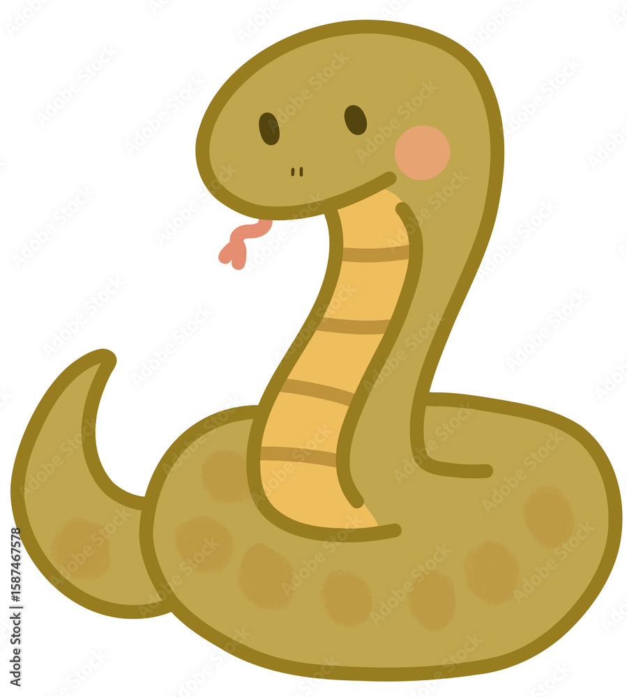 Fototapeta premium 뱀 캐릭터 동물