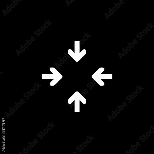 A black and white arrows icon pack for mobile gestures: swipe up, swipe left, swipe down, pull to refresh, drag and drop