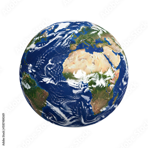 Earth from space detailed view