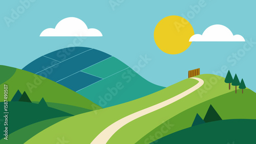 vector illustration of a rural landscape