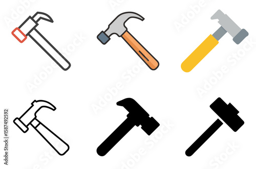 Mallet Icon Hardware Implement Fix Strike Equipment