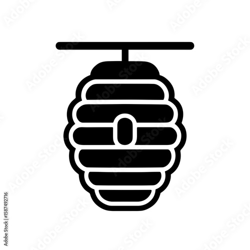 Beehive, symbolizing pollination – black fill