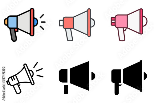 Megaphone Icon Announce Broadcast Shout Amplify Pack