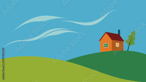 landscape with house