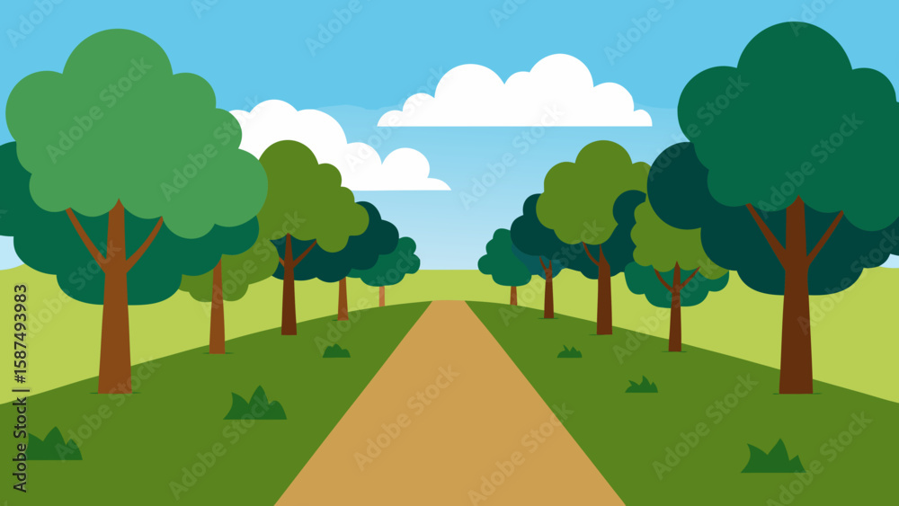 Fototapeta premium landscape with trees