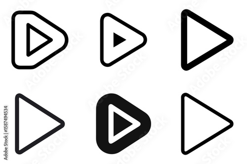 Play Button Icon Start Launch Begin Media Pack

