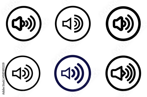 Sound Wave Circle Icon Audio Broadcast Music Stream Pack


