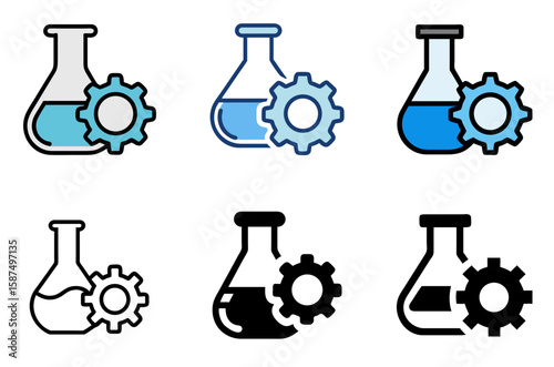Catalyst icon representing chemical reaction, acceleration, and science innovation

