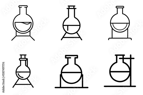 Laboratory chemistry icon for science, medical testing, and chemical analysis projects