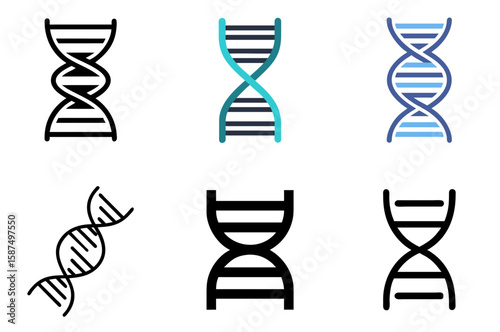 DNA icon representing genetics, molecular biology, and scientific research concept