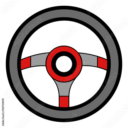 Steering Wheel  Vector Racing Helmet, Flags, Car & Track AI Design