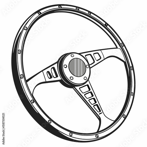 Steering Wheel  Vector Racing Helmet, Flags, Car & Track AI Design