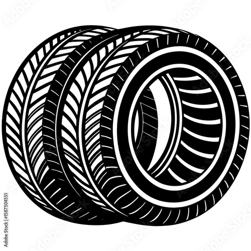 Tires Vector Racing Helmet, Flags, Car & Track AI Design