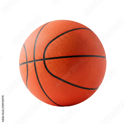 Orange basketball isolated on black background