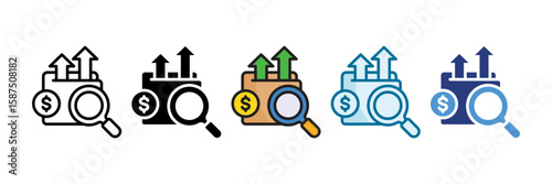 Expense Tracking Icon Set Multiple Style Collection