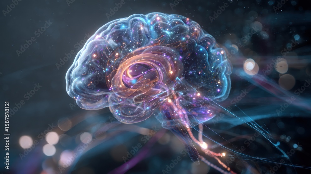 Fototapeta premium Brain anatomy render