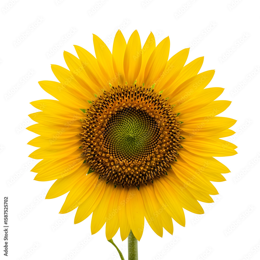 Fototapeta premium Radiant sunflower against a stark background