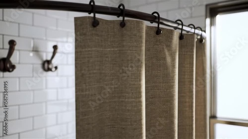 Shower curtain texture detail