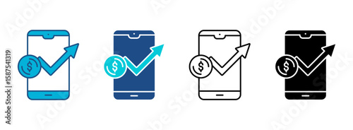 Performance Icon Set With Multiple Styles. Vector Illustration