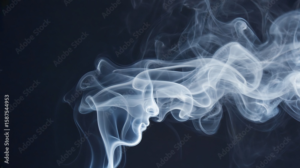 Fototapeta premium Ethereal Smoke Trails: A Mesmerizing Dance of Light and Shadow in Abstract Composition