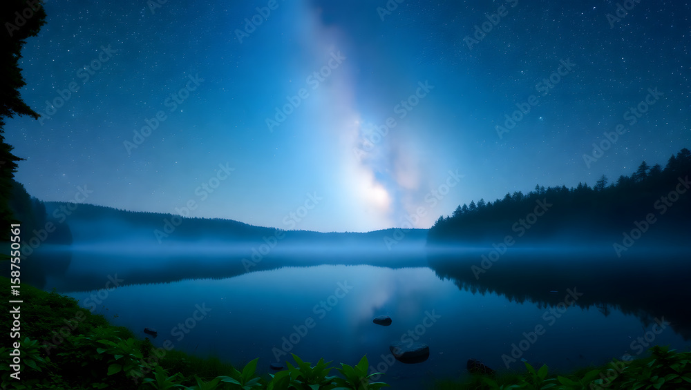 Fototapeta premium Galaxy Reflection Lake