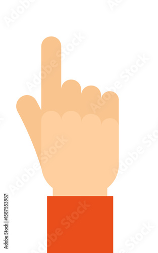 A Direct Indication: A hand extends forward, finger pointing upwards, conveying a clear and unambiguous signal of direction or emphasis. 
