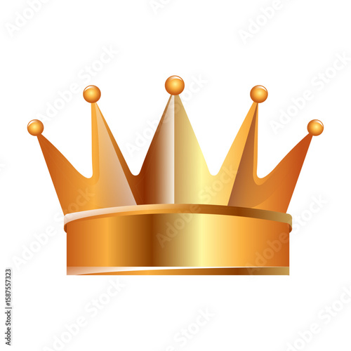 Golden Majesty: A stunning depiction of a regal crown, radiating wealth, power, and authority with its intricate design and lustrous gold.