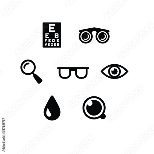 set of eye icons