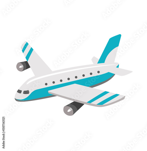 Aviation Artwork: A sleek airplane illustration soars through the sky, showcasing the wonder of air travel and aviation. The artwork captures the spirit of flight and the journey.