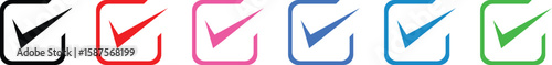 Tick marks check and colorful cross mark icon button Green tick OK and red X cross. yes varieties Tick icon. check box tick mark icon set button correct right. check mark and cross