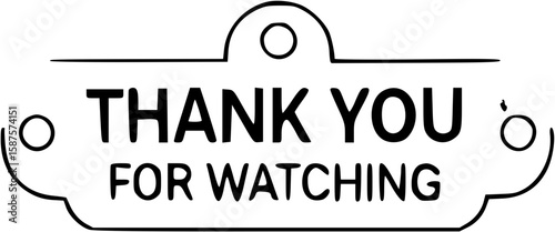 A black and white sign expressing gratitude for viewing content.
