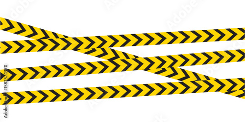Danger and stop icon with yellow striped tape, warning signs, cautionary barriers, stop and danger labels, risk and alert icon in eps 10.